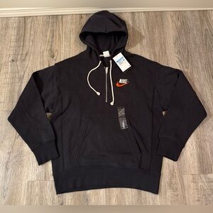 Men's Nike Sportswear Black Retro Logo French Terry Half Zip Hoodie
(DM5279 045)
